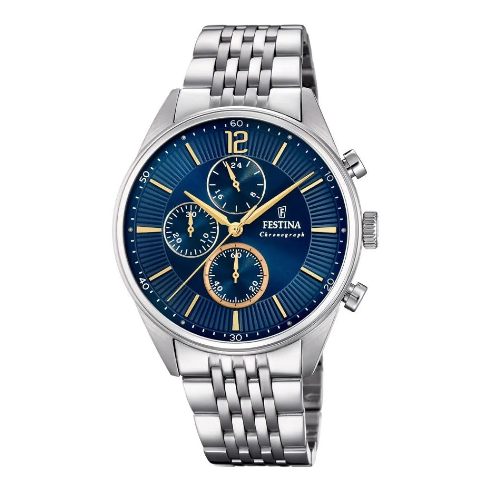Montre Timeless Chronograph Bleu|FESTINA Sale