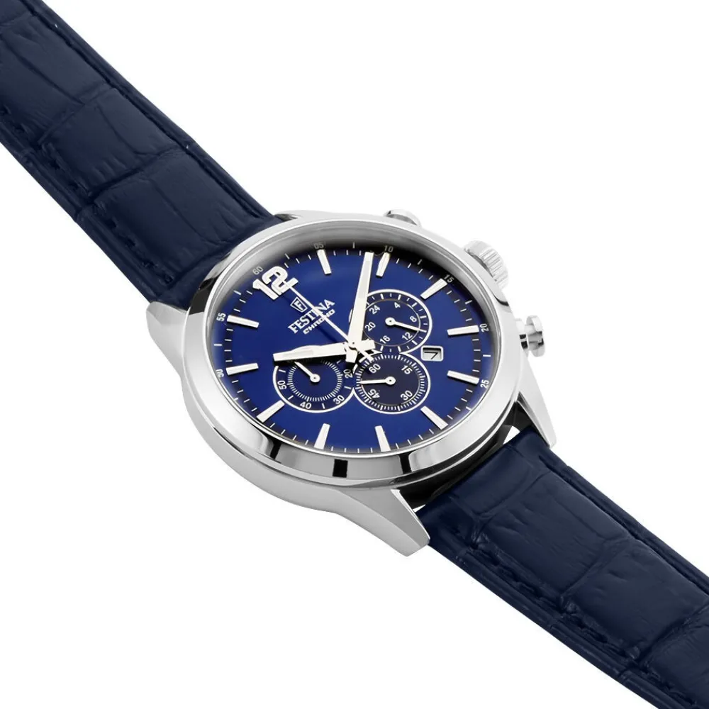 Montre Timeless Chronograph Bleu|FESTINA Discount