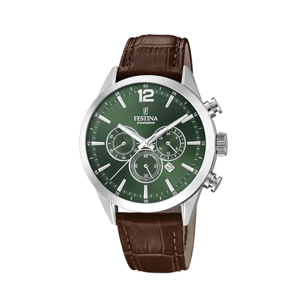 Montre Timeless Chrono 44 Vert|FESTINA Outlet