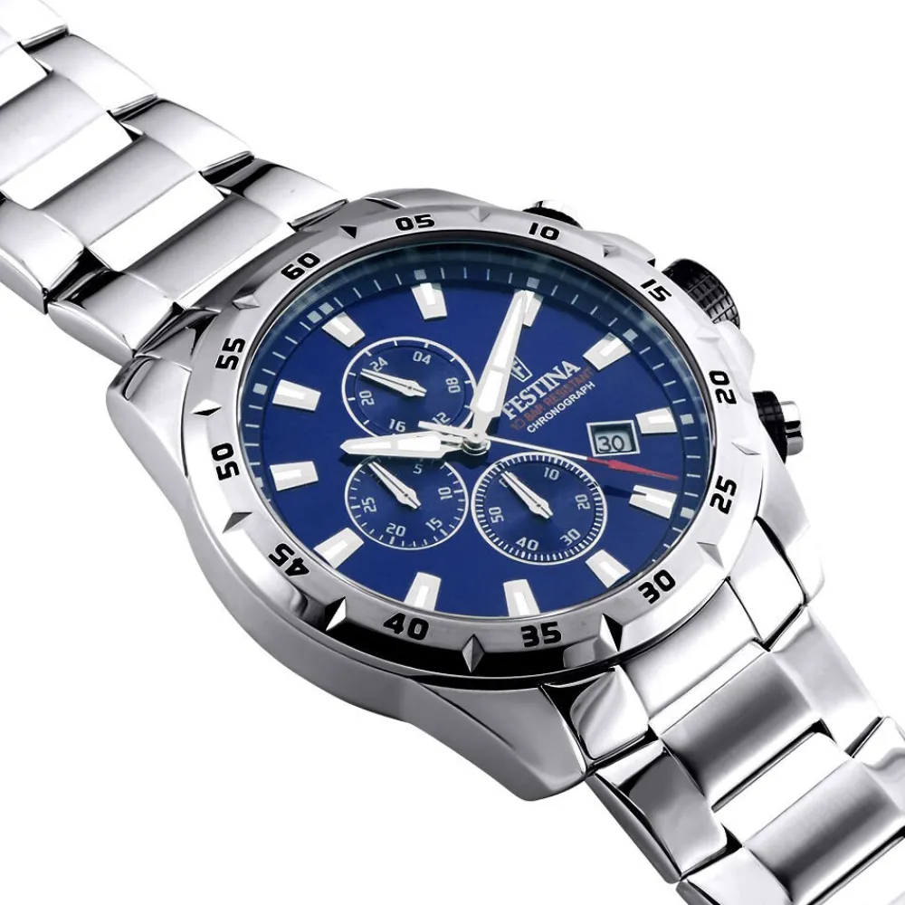 Montre Timeless Chronograph Bleu|FESTINA Online