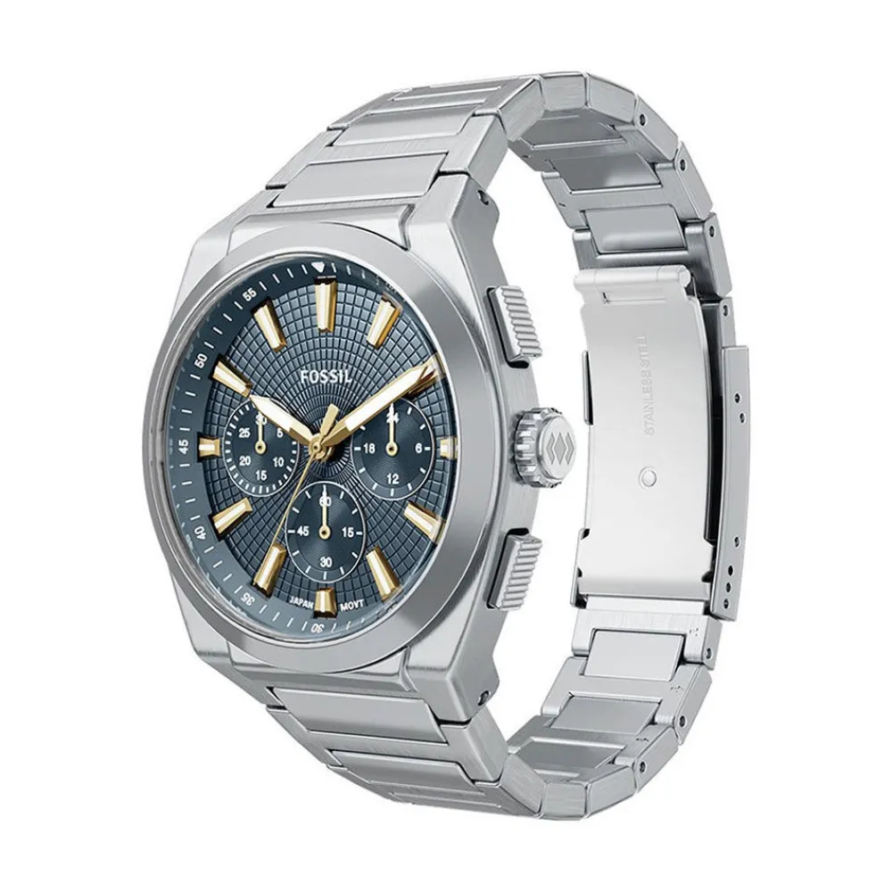 Montre Everett Chrono Bleu|FOSSIL