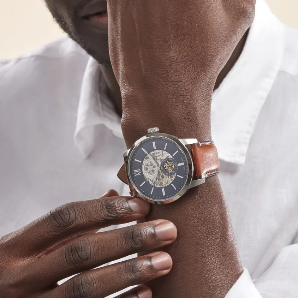 Montre Townsman Auto Bleu|FOSSIL Outlet