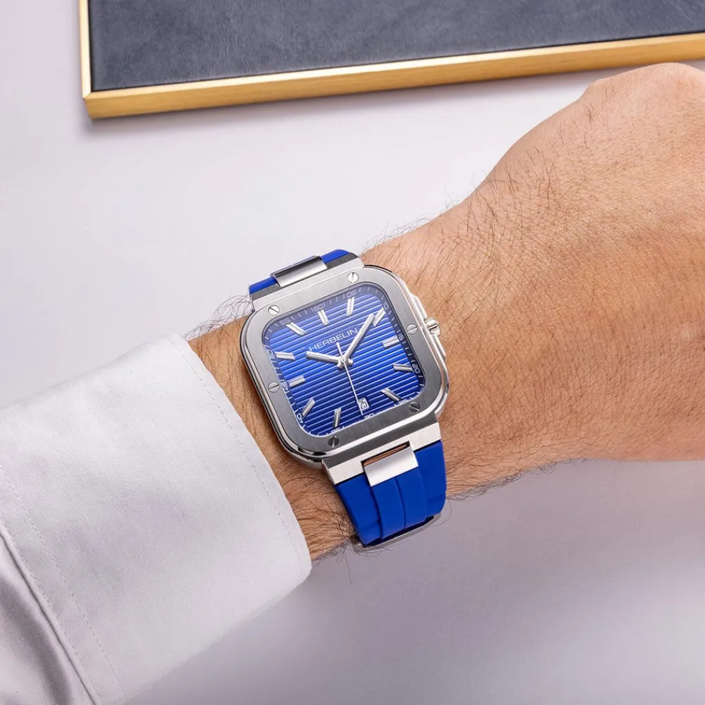 Montre Cap Camarat Square Bleu|HERBELIN