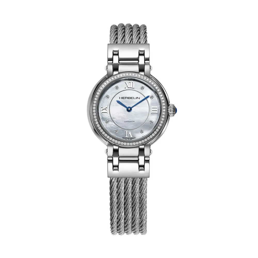 Montre Galet Nacre Blanche|HERBELIN Sale