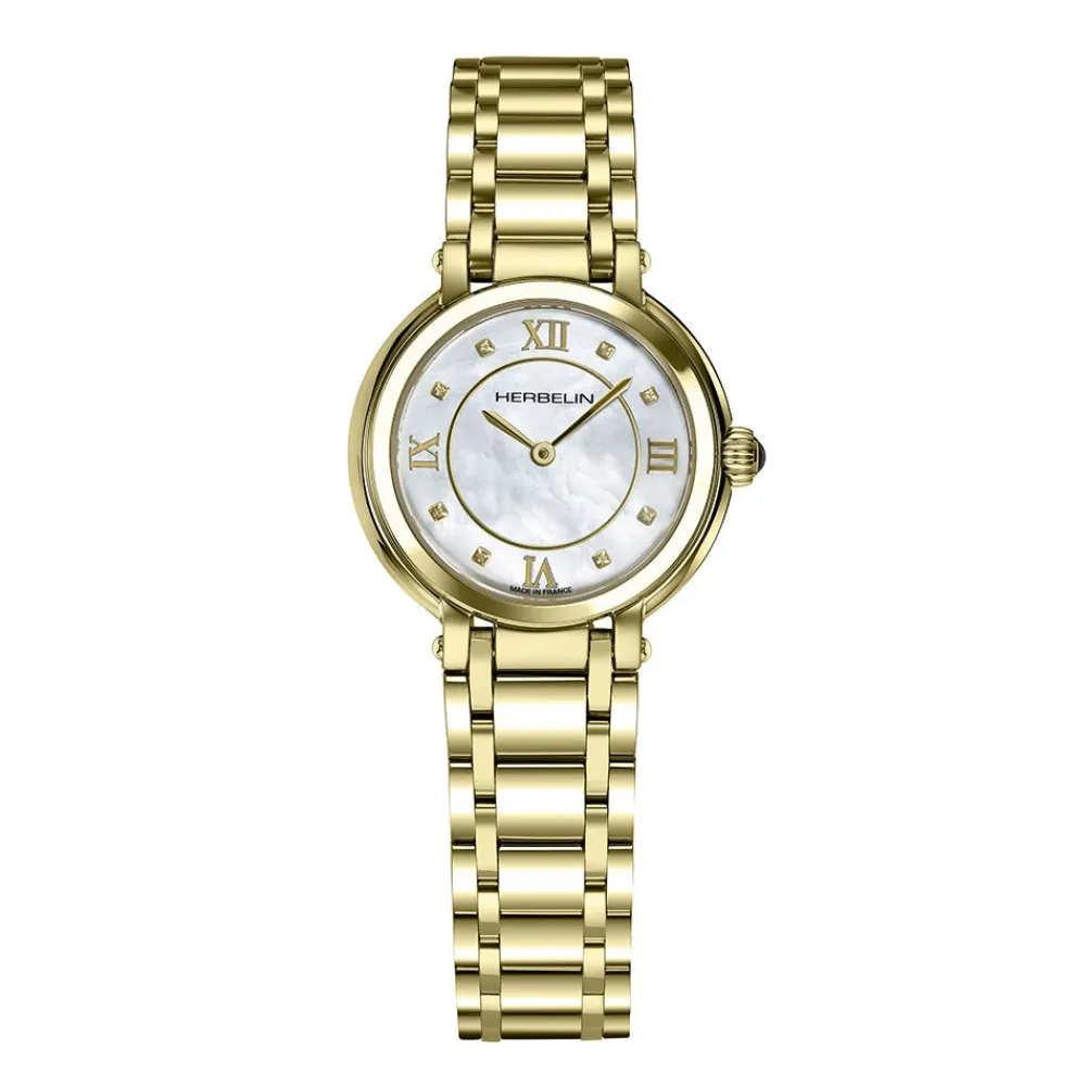 Montre Galet Nacre Blanche|HERBELIN Best