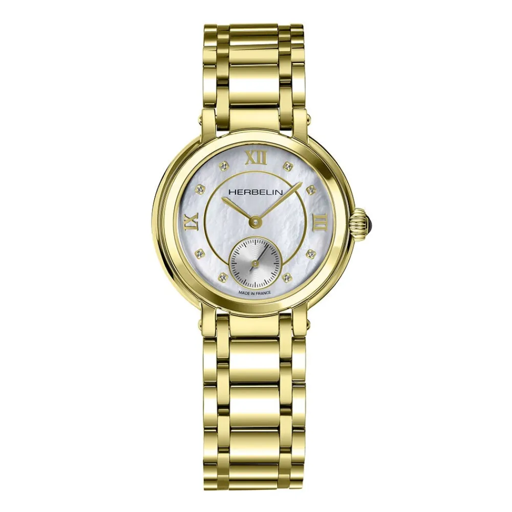 Montre Galet Nacre Blanche|HERBELIN Clearance
