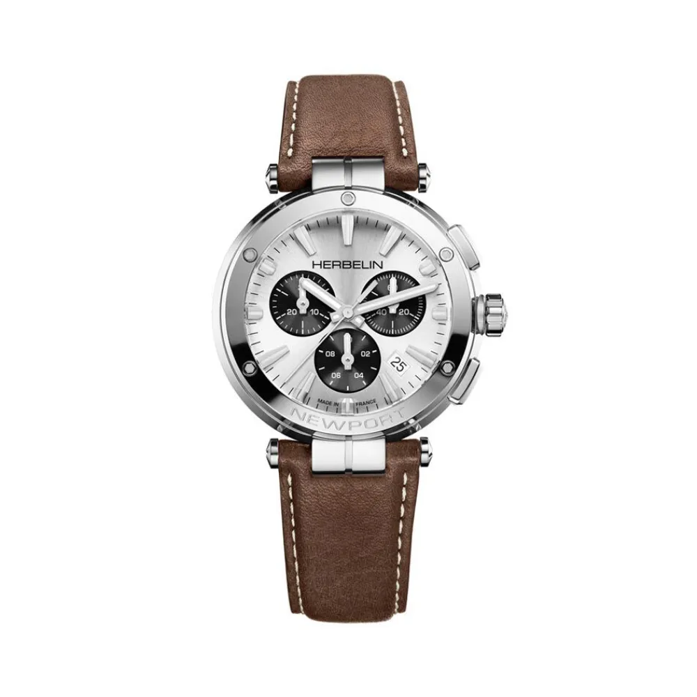 Montre Newport Chrono Argenté|HERBELIN Online