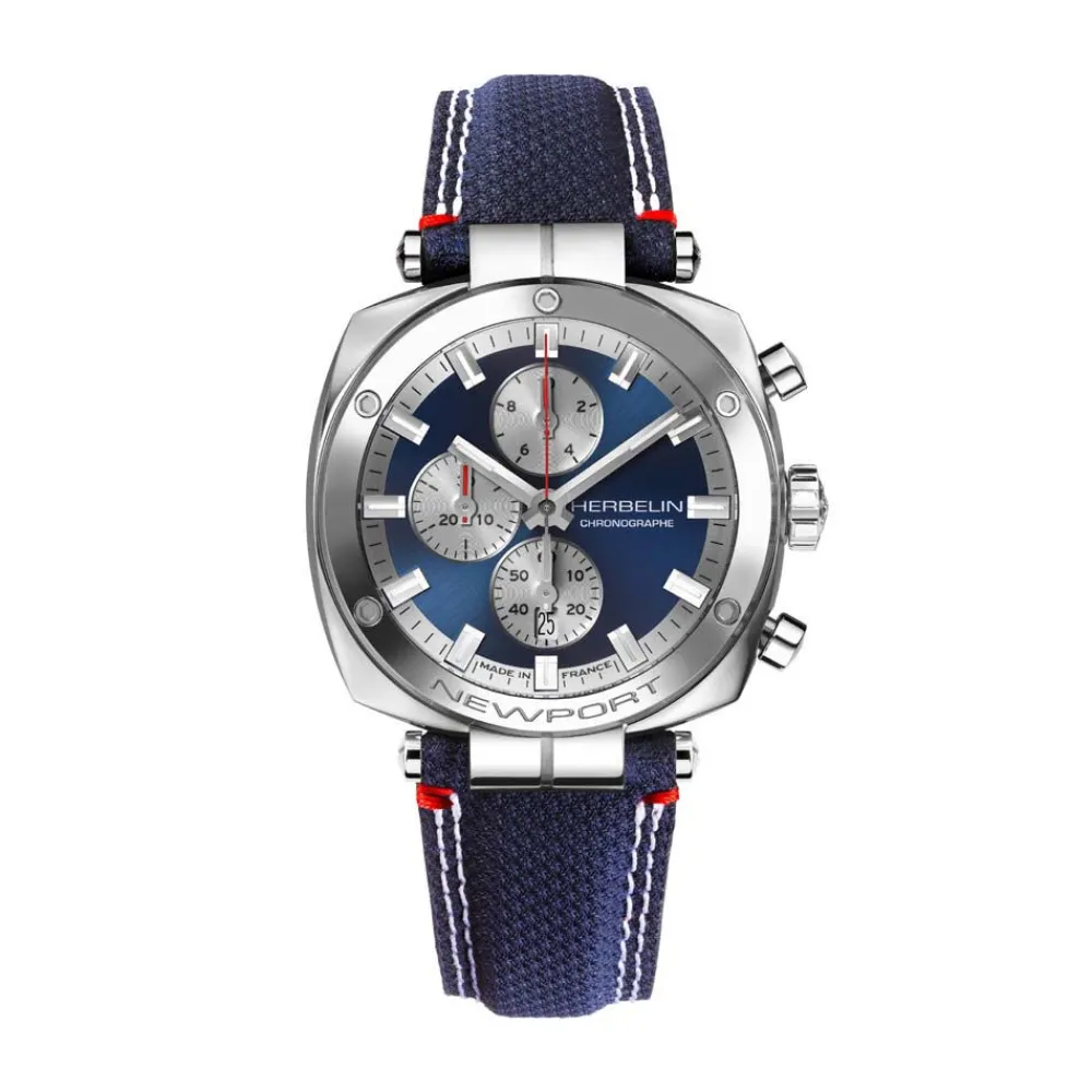 Montre Newport Heritage Bleu|HERBELIN Outlet