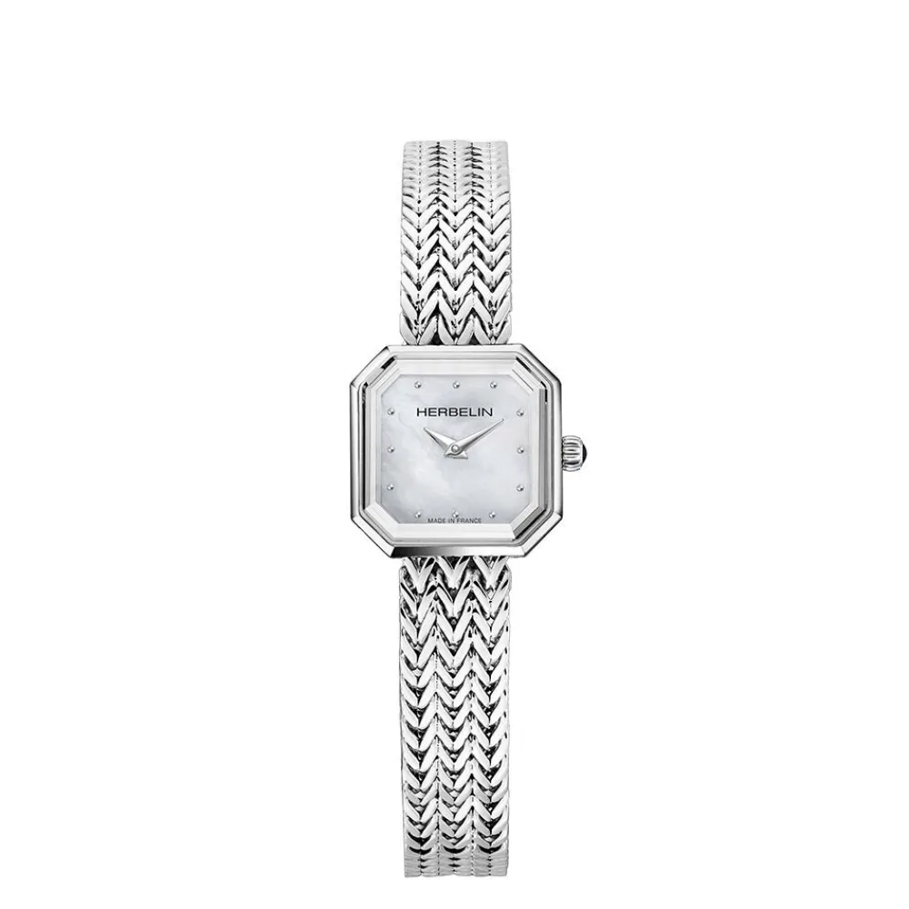 Montre Octogone Nacre Blanche|HERBELIN Outlet