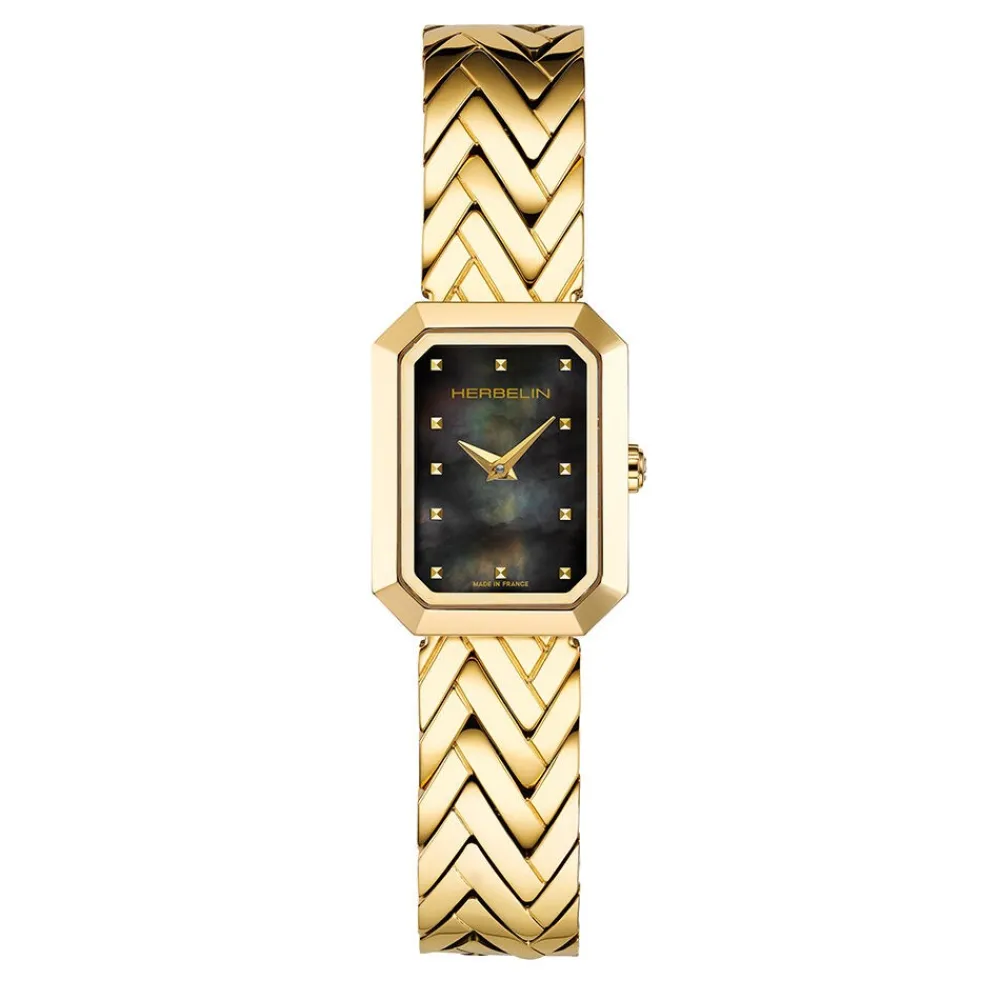 Montre Octogone Nacre Noire|HERBELIN Outlet