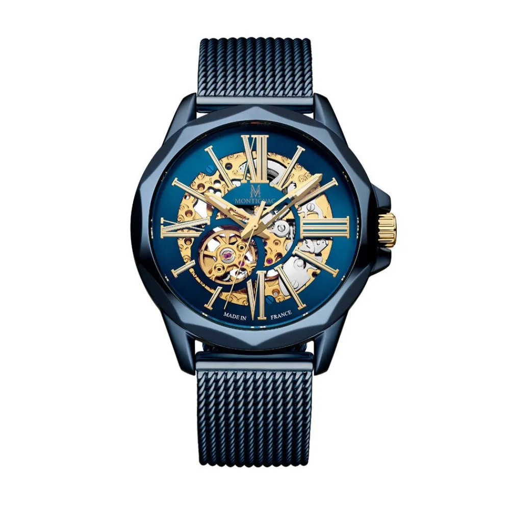 Montre Round Auto Bleu|MONTIGNAC Hot