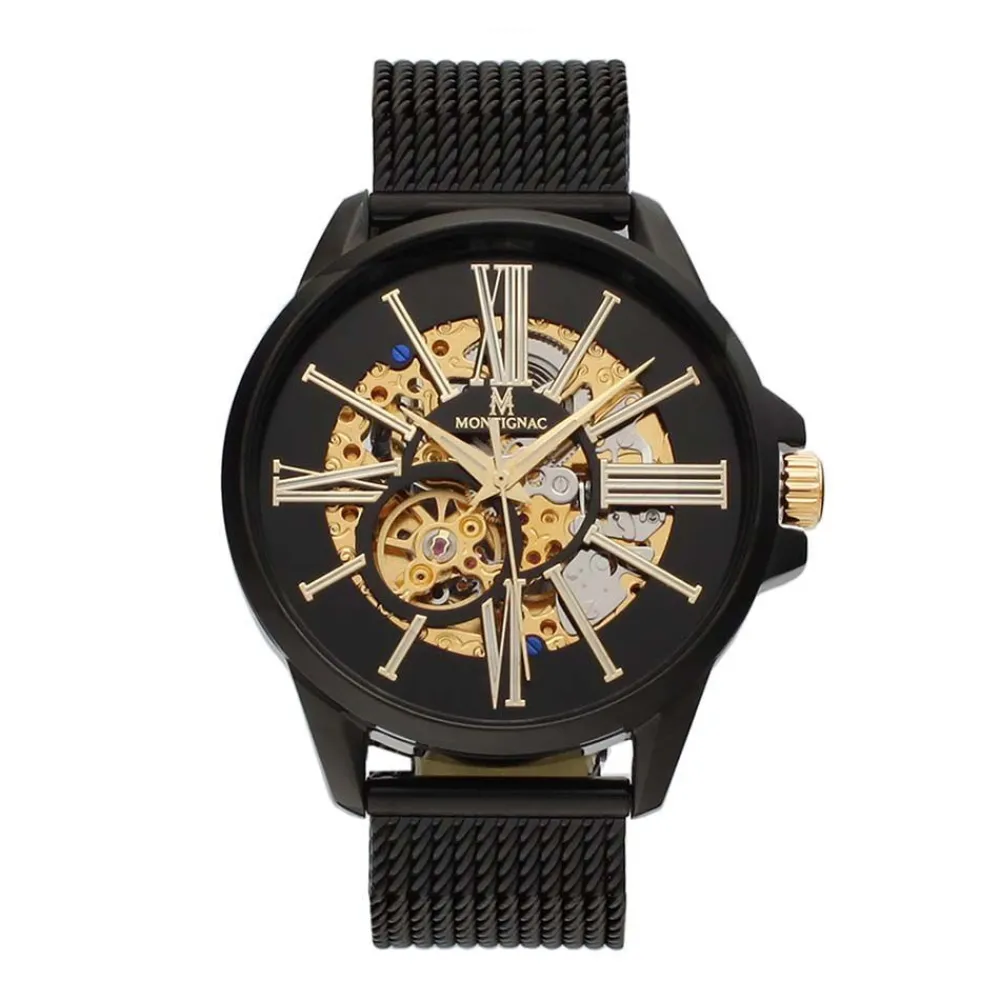 Montre Round Automatique Noir|MONTIGNAC New