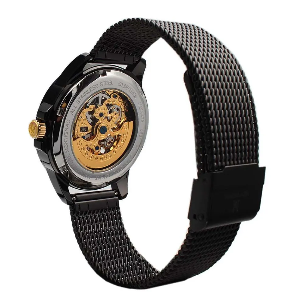 Montre Round Automatique Noir|MONTIGNAC New