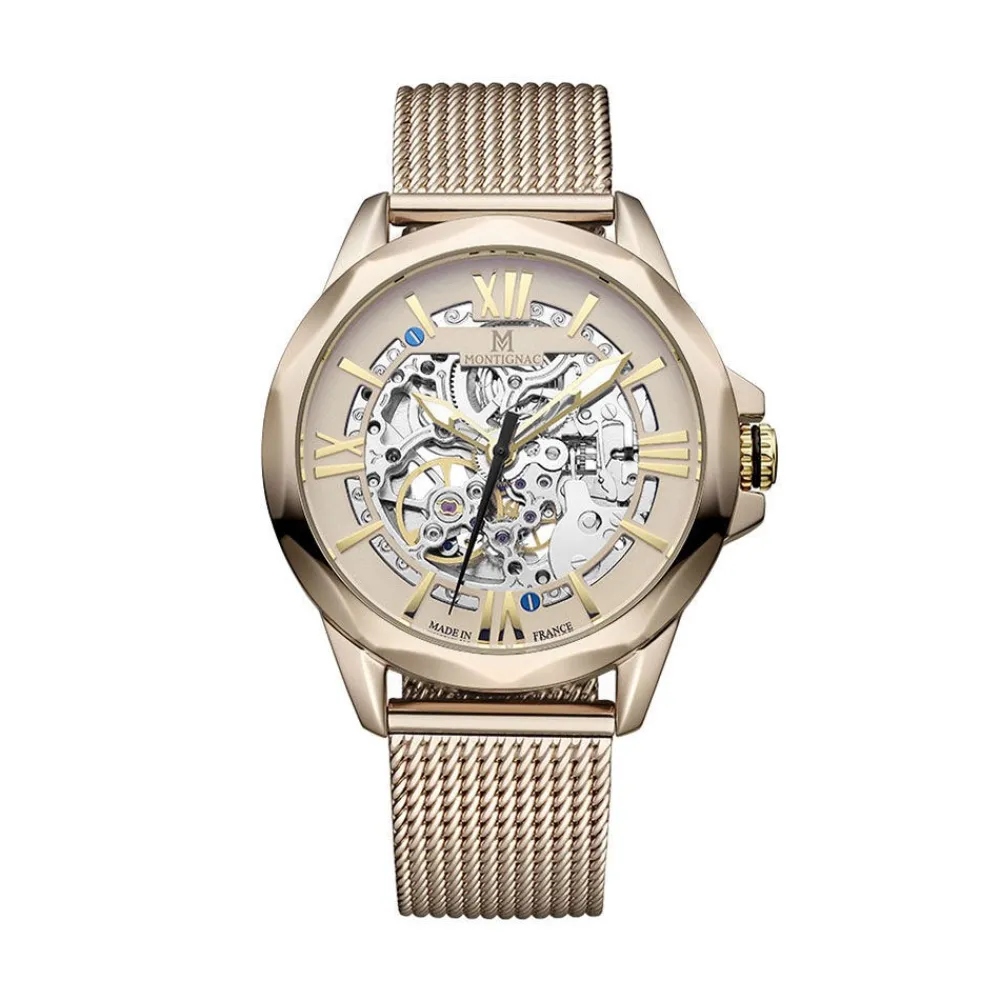 Montre Round Automatique Champagne|MONTIGNAC Sale
