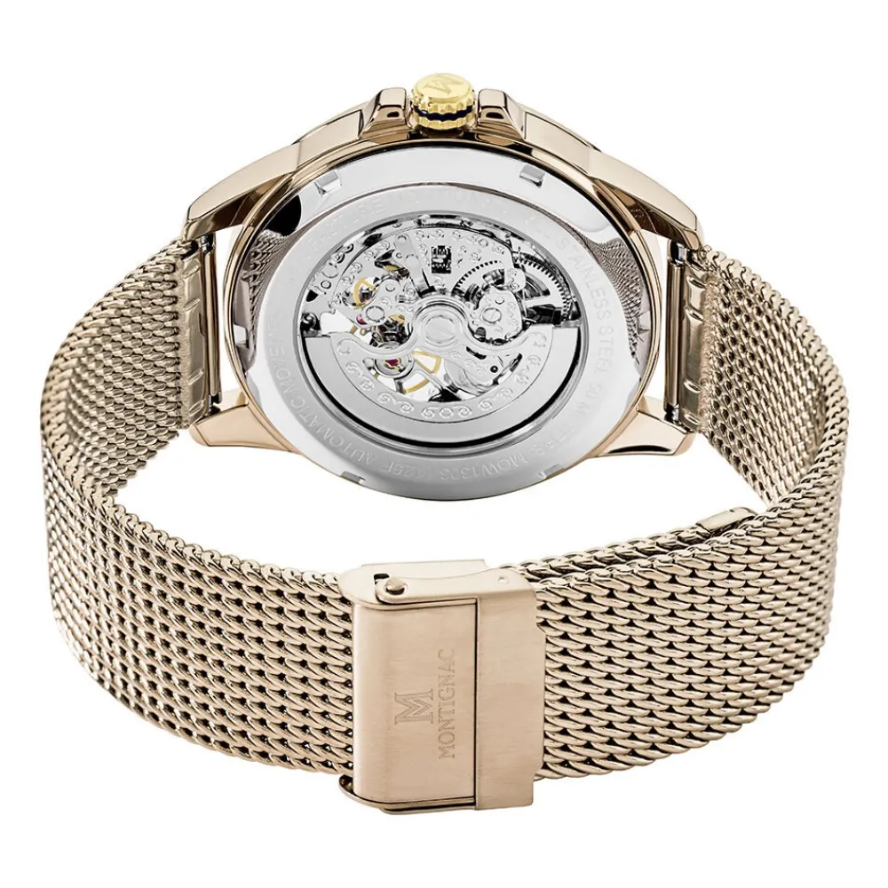 Montre Round Automatique Champagne|MONTIGNAC Sale