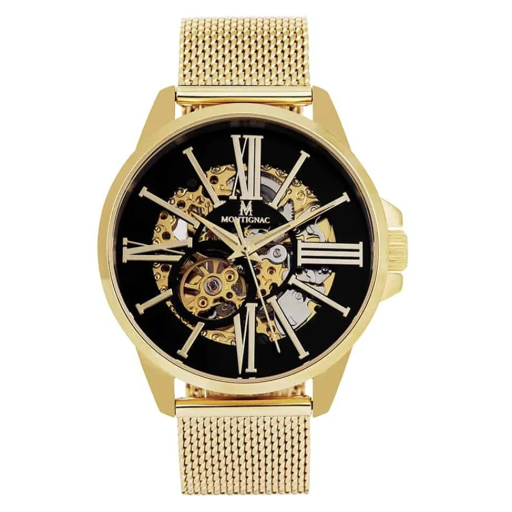 Montre Round Automatique Noir|MONTIGNAC Hot