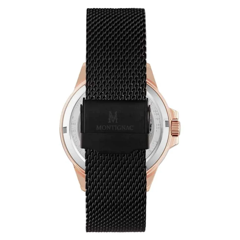 Montre Round Automatique Noir|MONTIGNAC Sale
