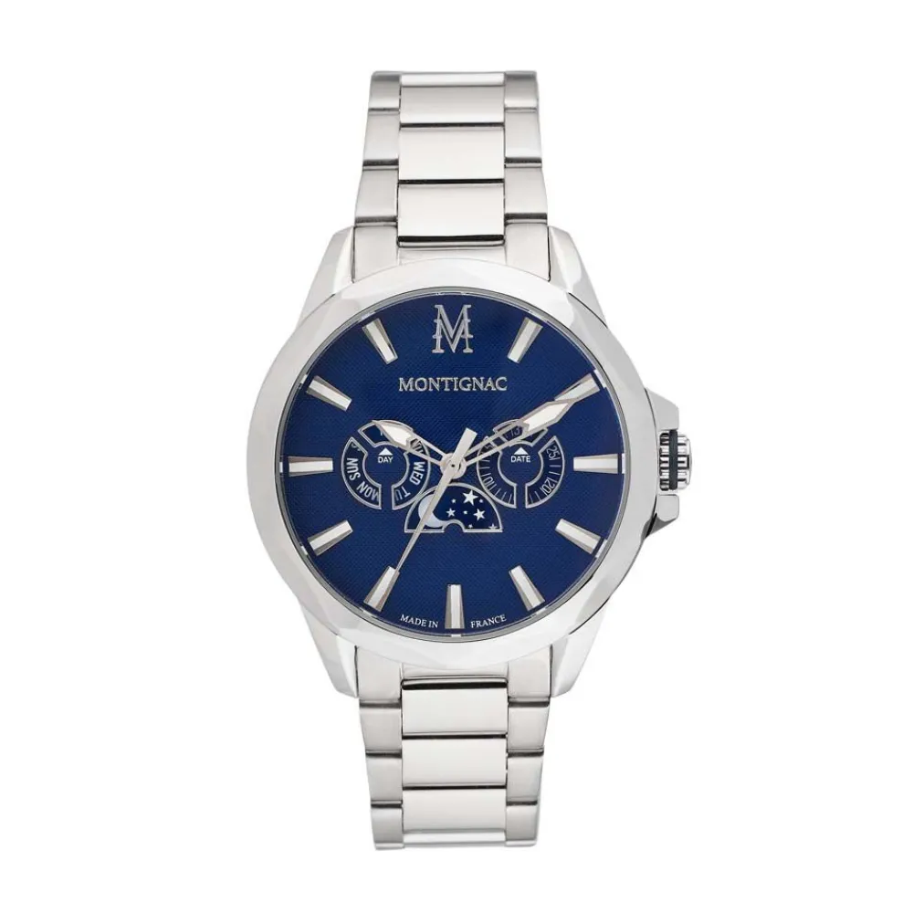 Montre Round Multifonction Bleu|MONTIGNAC Clearance