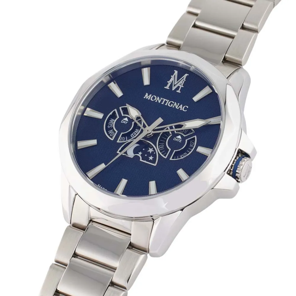 Montre Round Multifonction Bleu|MONTIGNAC Clearance