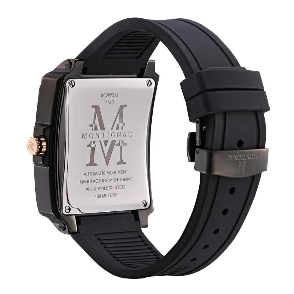 Montre Square Automatique Noir|MONTIGNAC Sale