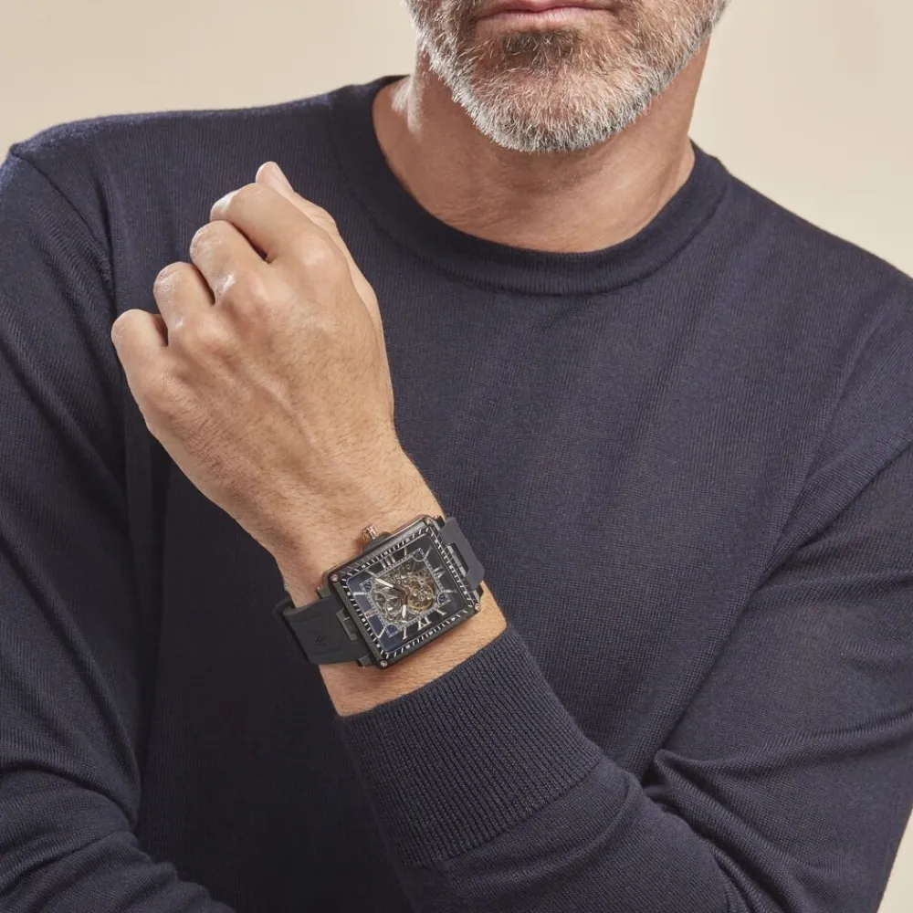 Montre Square Automatique Noir|MONTIGNAC Sale