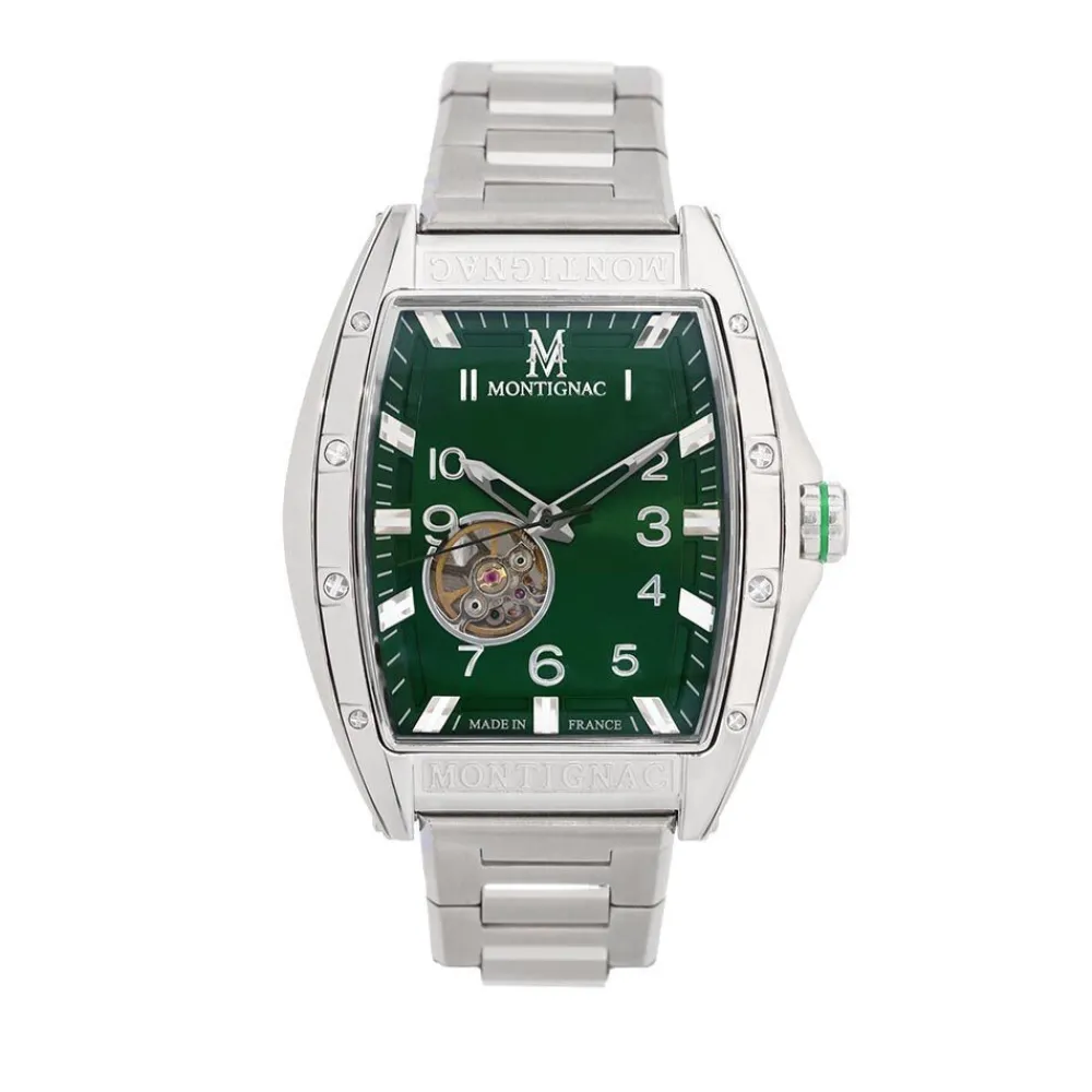 Montre Tonneau Automatique Vert|MONTIGNAC Online