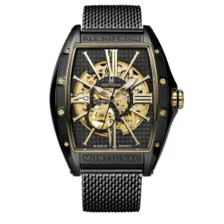 Montre Tonneau Automatique Noir|MONTIGNAC Online