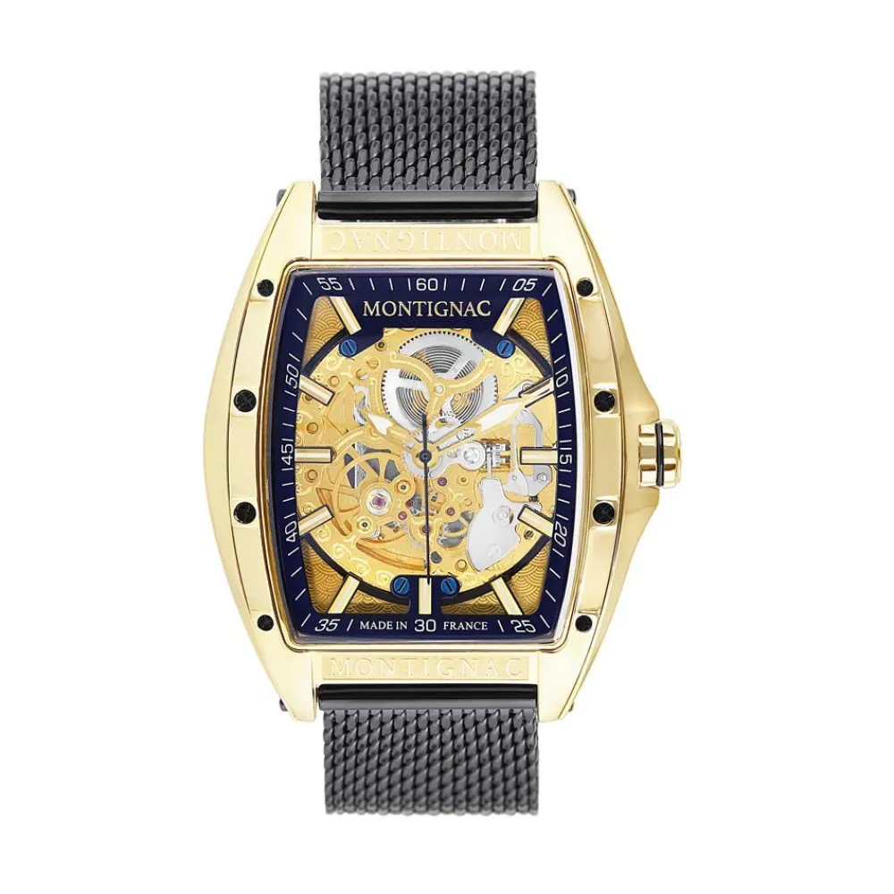Montre Tonneau Automatique Noir|MONTIGNAC Outlet