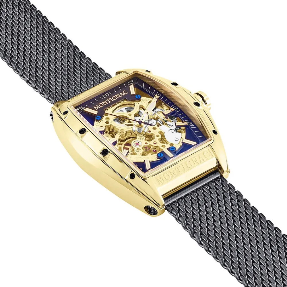 Montre Tonneau Automatique Noir|MONTIGNAC Outlet
