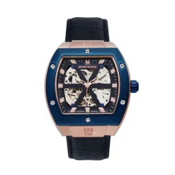 Montre Tonneau Automatiquebleu|MONTIGNAC Discount