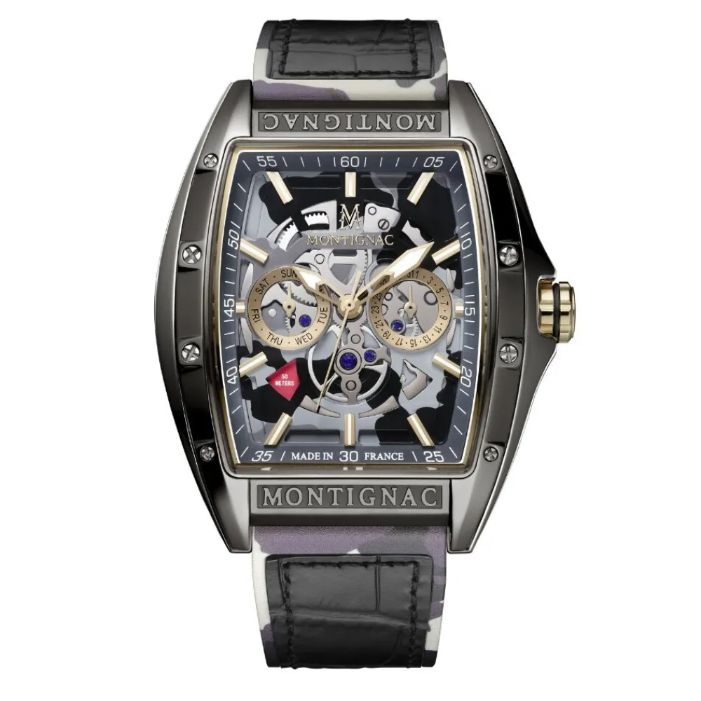 Montre Tonneau Noir|MONTIGNAC New