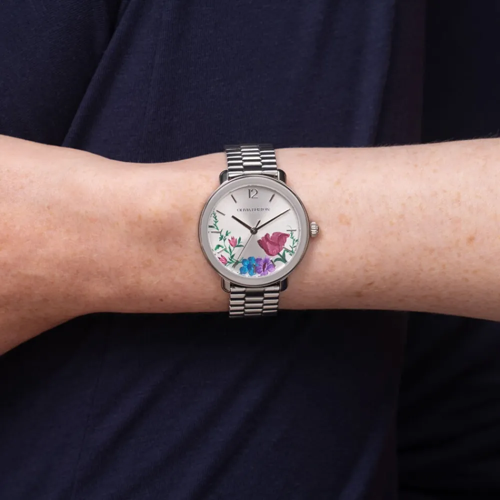 Montre Vintage Floral Argenté|OLIVIA BURTON Outlet