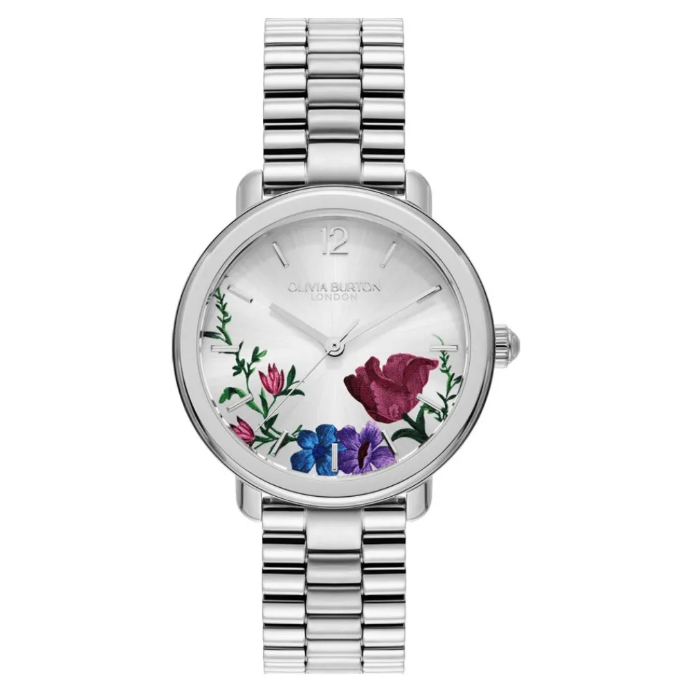 Montre Vintage Floral Argenté|OLIVIA BURTON Outlet