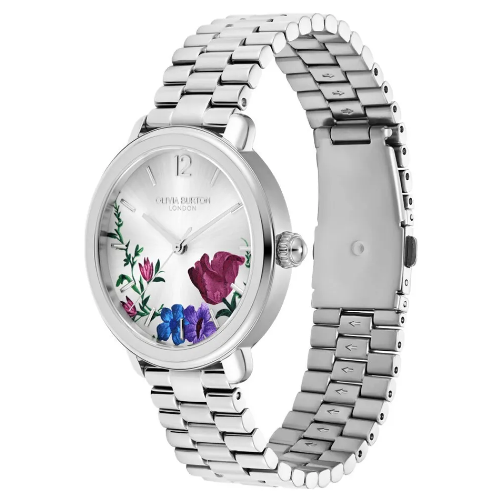Montre Vintage Floral Argenté|OLIVIA BURTON Outlet