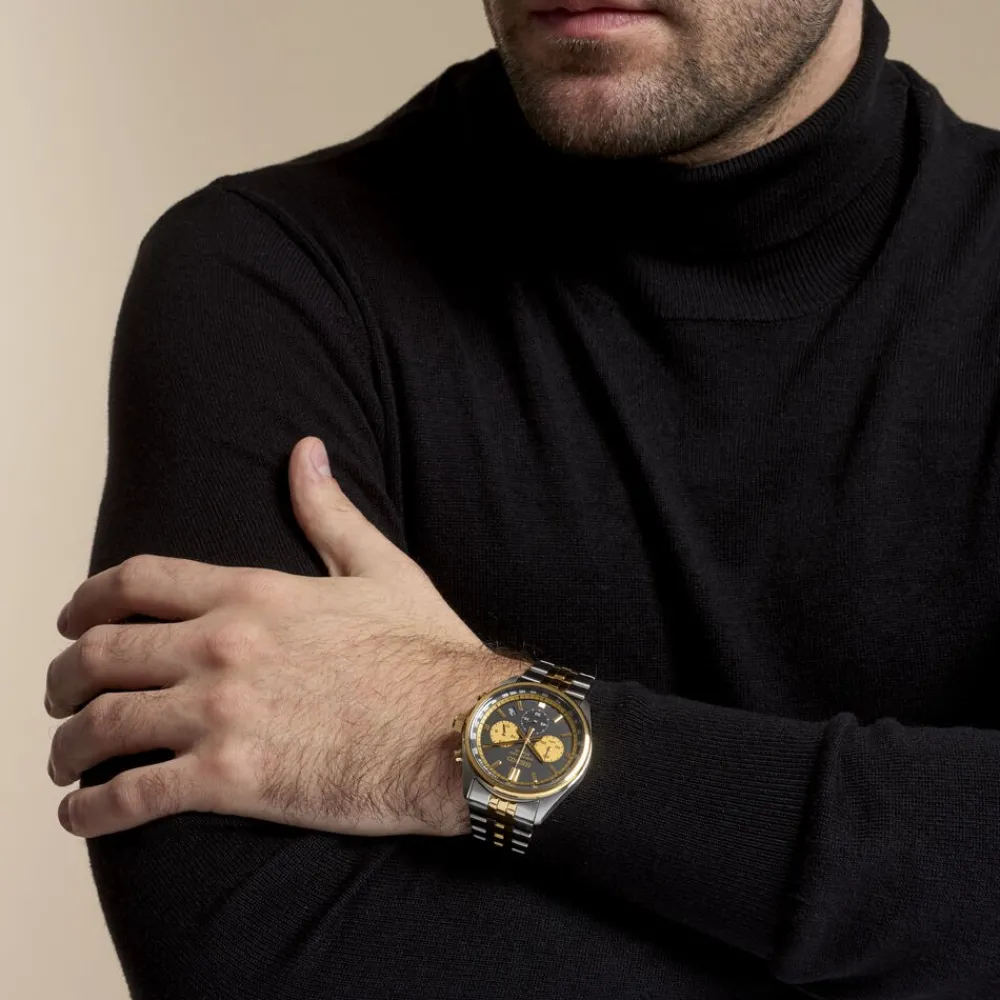 Montre Sport Bicolore Doré / Noir|SEIKO Sale