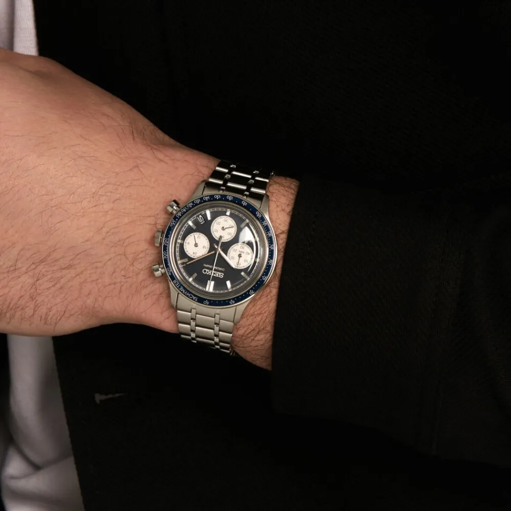 Montre Sport Chrono Bleu|SEIKO Discount
