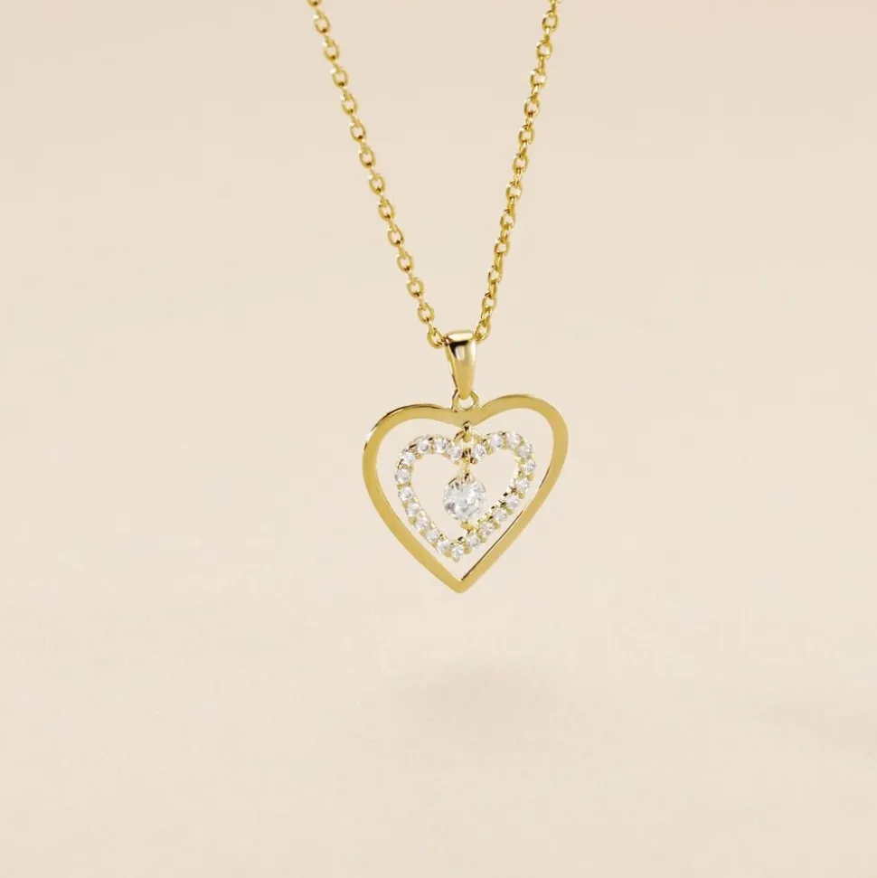 Pendentif Ademe Or Jaune Oxyde De Zirconium
