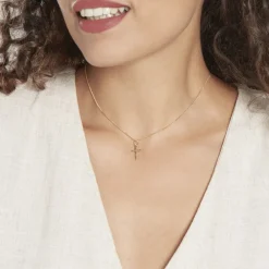 Pendentif Ageda Croix Or Jaune Oxyde De Zirconium|Marc Orian Best