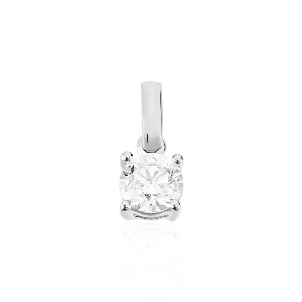 Pendentif Aliona Or Blanc Diamant|Marc Orian New