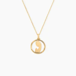 Pendentif Amaria Vierge Rond Diamante Or Jaune