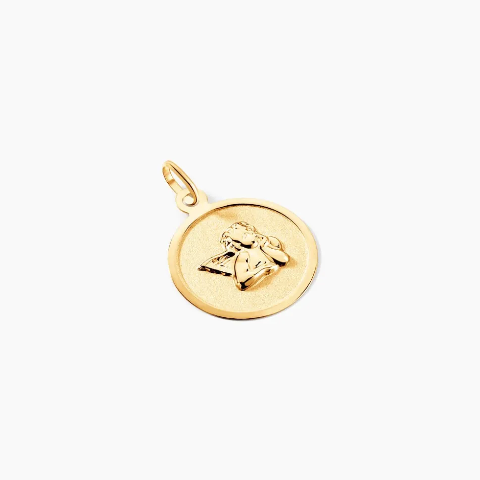 Pendentif Ange Rond Or Jaune