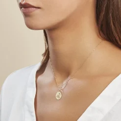 Pendentif Ange Rond Or Jaune