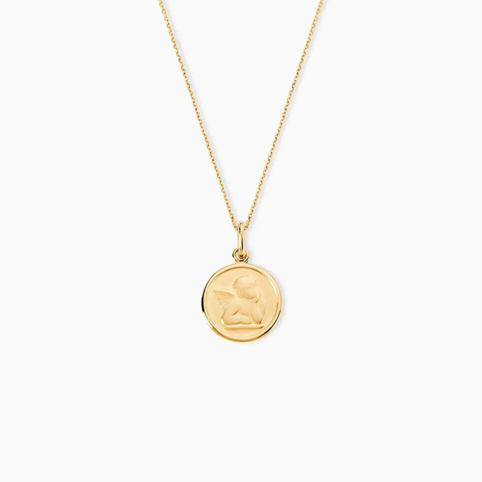 Pendentif Ange Rond Or Jaune