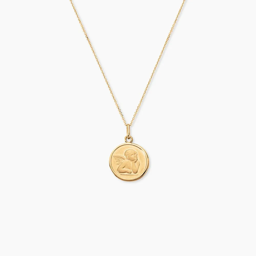 Pendentif Ange Rond Or Jaune|Marc Orian Discount