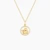 Pendentif Ange Rond Or Jaune Oxyde De Zirconium