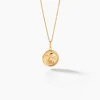 Pendentif Ange Rond Sable Or Jaune