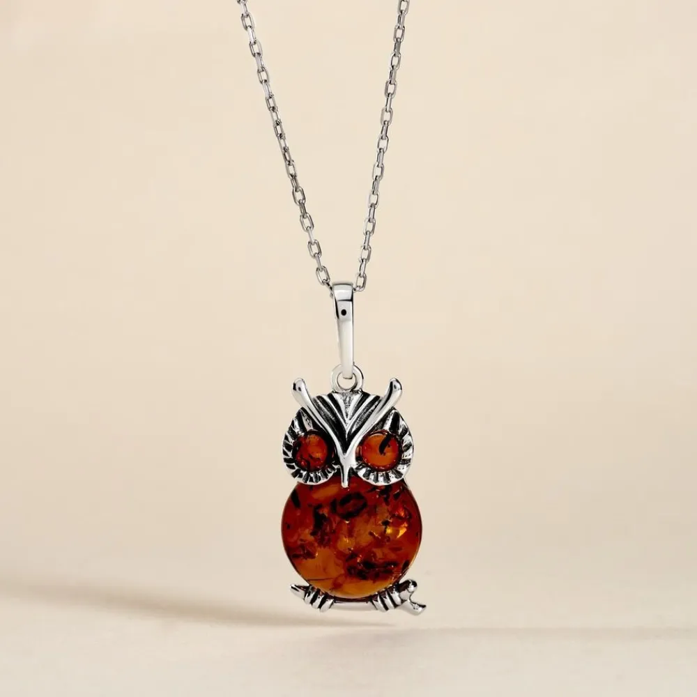 Pendentif Argent Blanc Benoite Ambre|Marc Orian