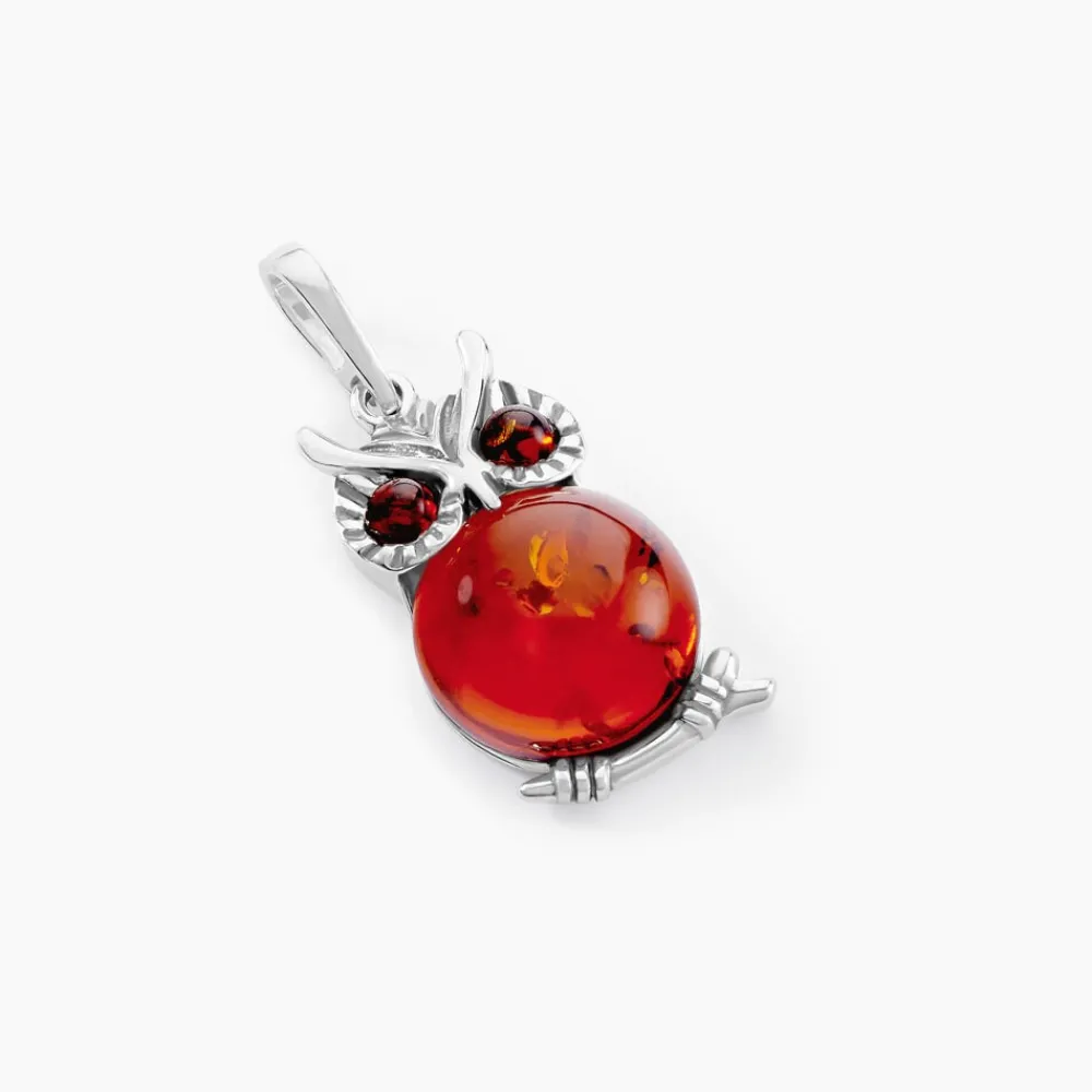 Pendentif Argent Blanc Benoite Ambre|Marc Orian