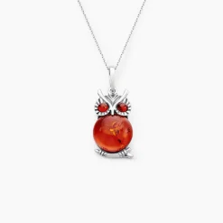 Pendentif Argent Blanc Benoite Ambre|Marc Orian