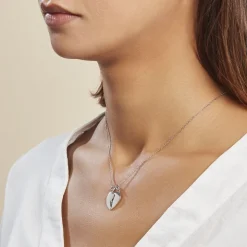 Pendentif Axelia Argent Blanc
